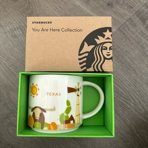 New Starbucks You Are Here Ceramic 14oz Mug Cup TEXAS